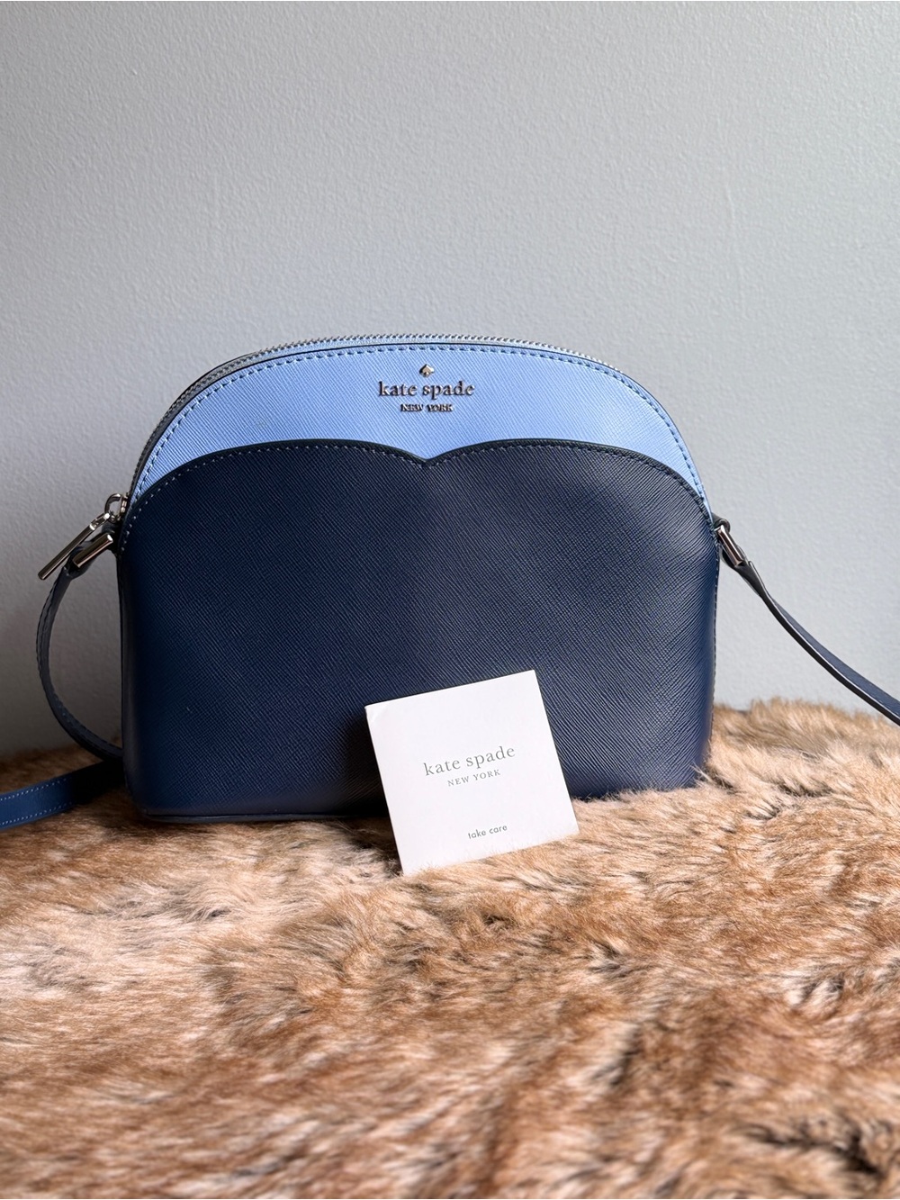 kate spade Two-Tone Navy and Light Blue Saffiano Crossbody